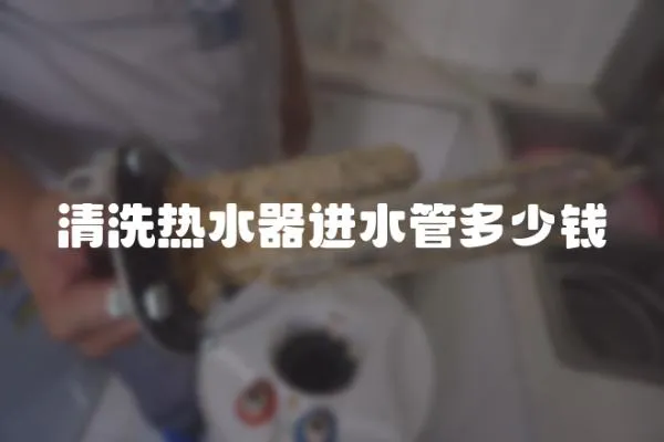 清洗熱水器進水管多少錢