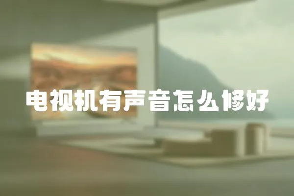 電視機有聲音怎么修好