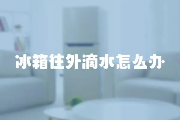 冰箱往外滴水怎么辦