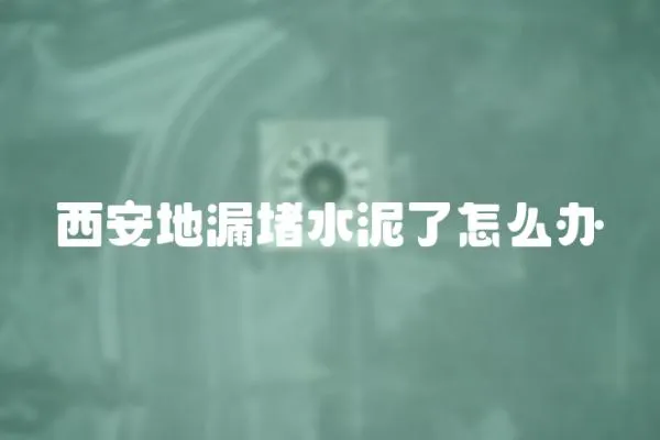 西安地漏堵水泥了怎么辦
