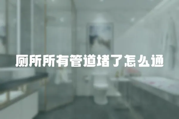 廁所所有管道堵了怎么通