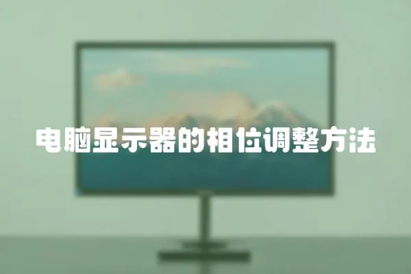 電腦顯示器的相位調(diào)整方法
