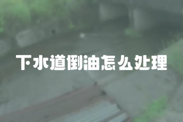 下水道倒油怎么處理