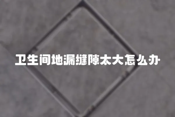 衛(wèi)生間地漏縫隙太大怎么辦