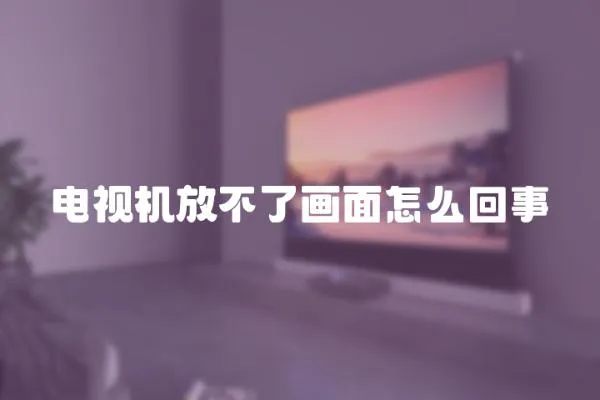 電視機放不了畫面怎么回事