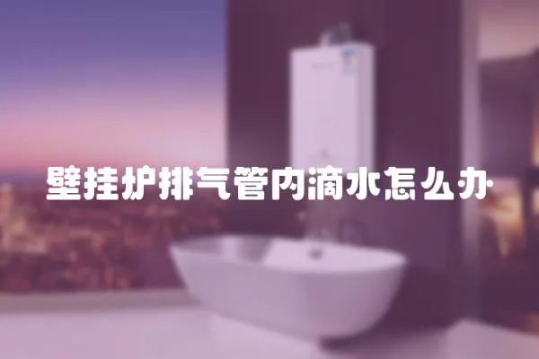 壁掛爐排氣管內(nèi)滴水怎么辦