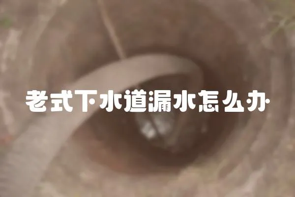 老式下水道漏水怎么辦