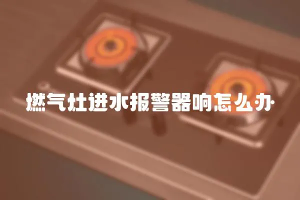 燃氣灶進水報警器響怎么辦