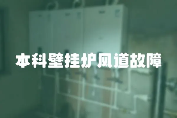本科壁掛爐風道故障