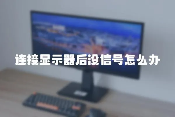 連接顯示器后沒信號怎么辦