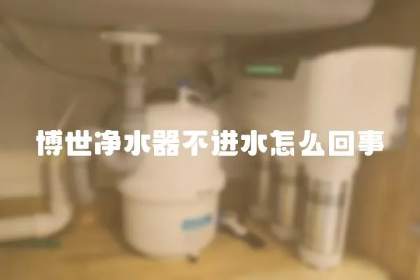 博世凈水器不進水怎么回事