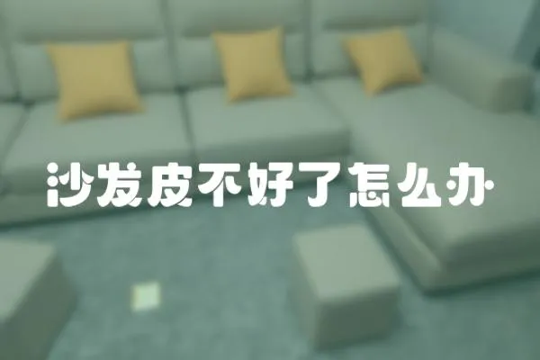 沙發皮不好了怎么辦