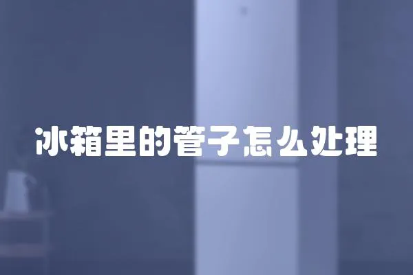 冰箱里的管子怎么處理