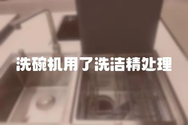 洗碗機用了洗潔精處理