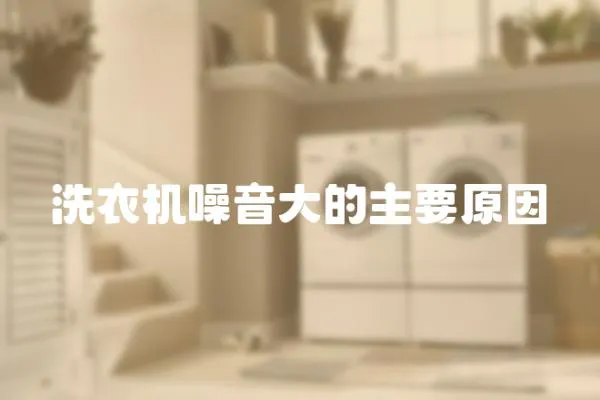 洗衣機(jī)噪音大的主要原因