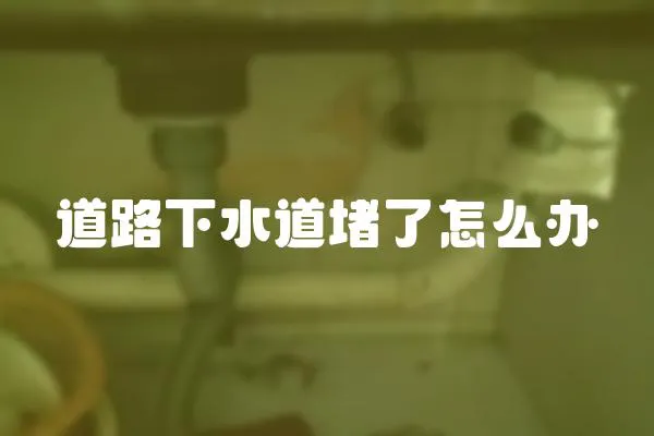道路下水道堵了怎么辦