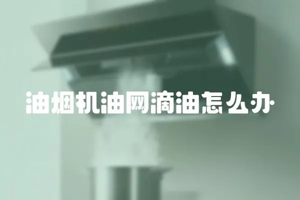 油煙機油網滴油怎么辦