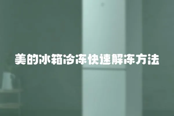 美的冰箱冷凍快速解凍方法