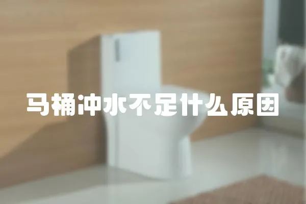馬桶沖水不足什么原因