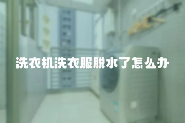 洗衣機洗衣服脫水了怎么辦