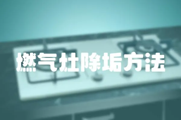 燃氣灶除垢方法