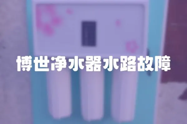 博世凈水器水路故障