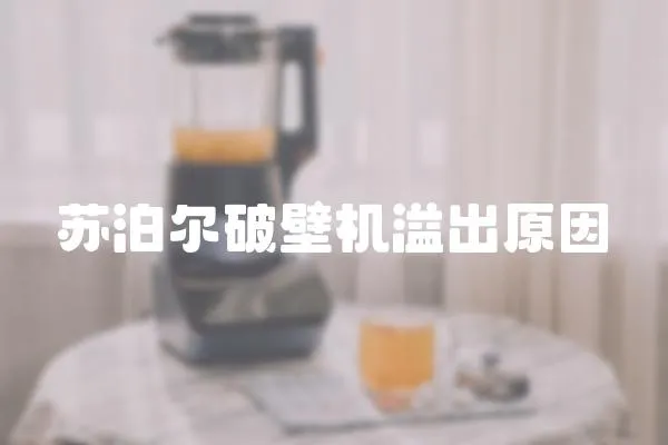 蘇泊爾破壁機溢出原因