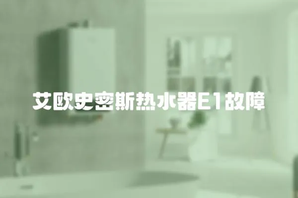 艾歐史密斯熱水器E1故障