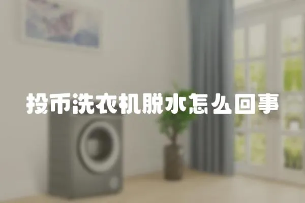投幣洗衣機脫水怎么回事