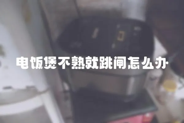 電飯煲不熟就跳閘怎么辦