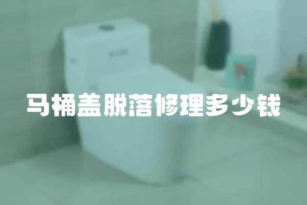 馬桶蓋脫落修理多少錢