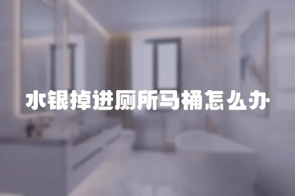 水銀掉進廁所馬桶怎么辦