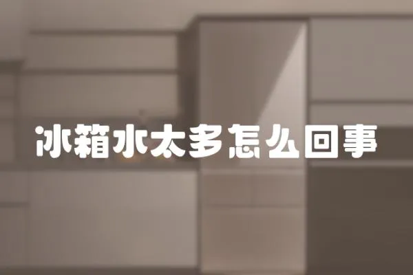 冰箱水太多怎么回事