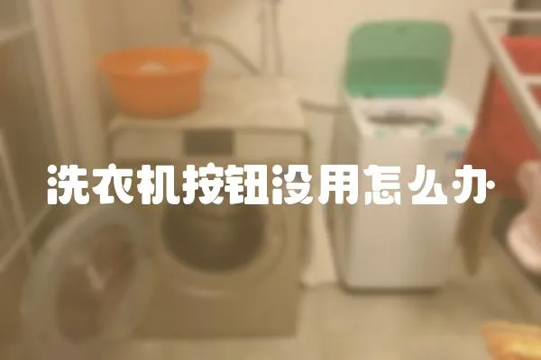 洗衣機按鈕沒用怎么辦
