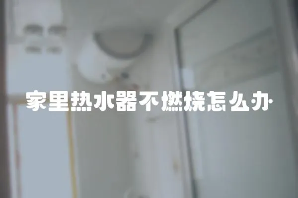 家里熱水器不燃燒怎么辦
