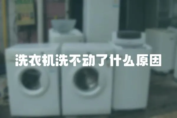 洗衣機洗不動了什么原因