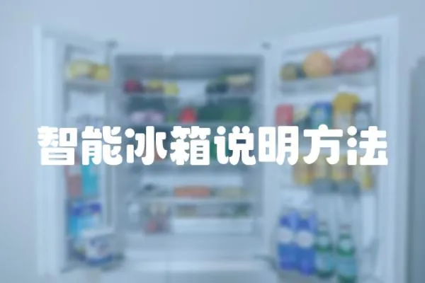 智能冰箱說明方法