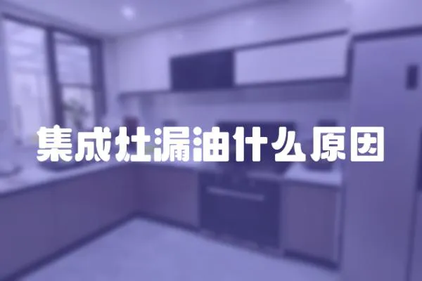 集成灶漏油什么原因