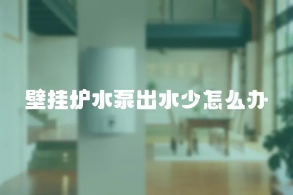 壁掛爐水泵出水少怎么辦