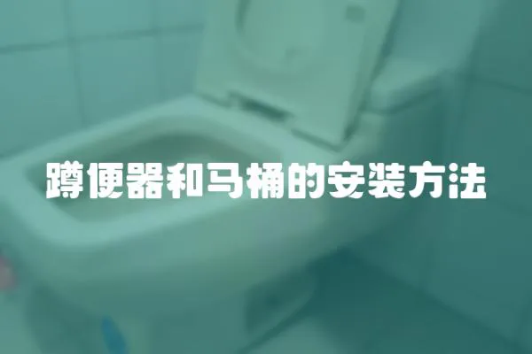 蹲便器和馬桶的安裝方法