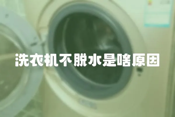 洗衣機不脫水是啥原因