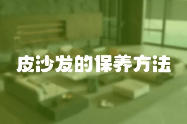 皮沙發(fā)的保養(yǎng)方法