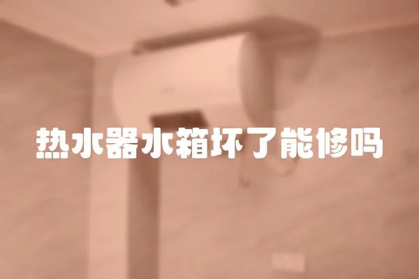 熱水器水箱壞了能修嗎