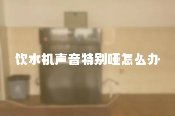 飲水機聲音特別啞怎么辦