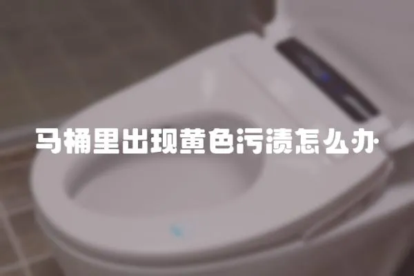 馬桶里出現(xiàn)黃色污漬怎么辦
