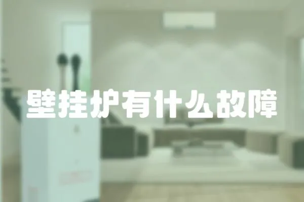 壁掛爐有什么故障