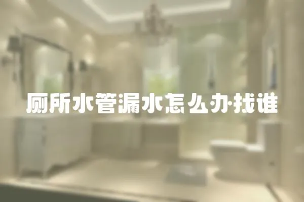 廁所水管漏水怎么辦找誰