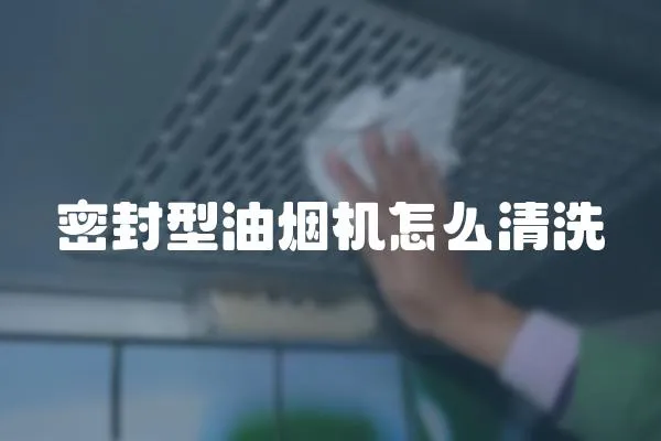 密封型油煙機怎么清洗