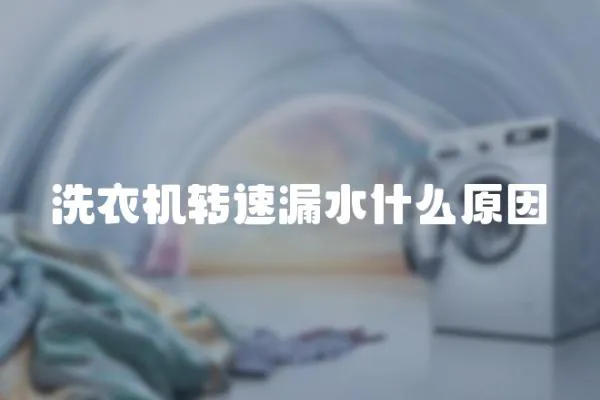 洗衣機轉速漏水什么原因