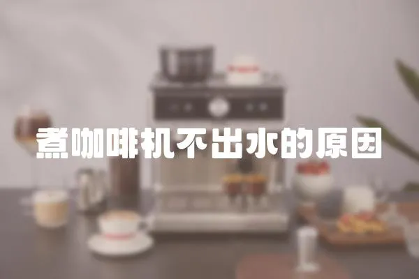 煮咖啡機不出水的原因
